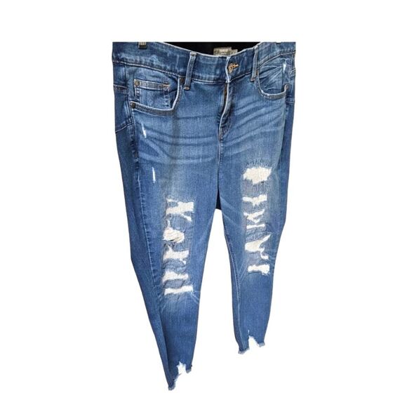 TORRID Bombshell Skinny distructed Plus Size Skinny Jeans SIZE 18 Short Length. - Picture 5 of 16